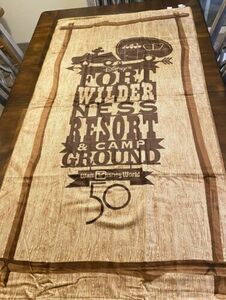 Disney 50th Anniversary Fort Wilderness Campground Mickey Beach Towel 60”x33” 海外 即決