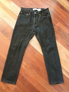 Levis 505 Jeans Mens 32x32 Regular Fit Black Casual Straight Denim Stretch Good 海外 即決