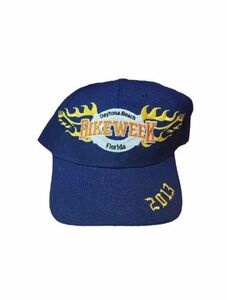 72nd Annual Bike Week 2013 Daytona Beach Baseball Hat Cap Adjustable Blue Sz 58 海外 即決