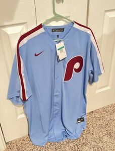 NWT Philadelphia Phillies #3 Bryce Harper Stitched Blue Jersey - Mens Large - 海外 即決