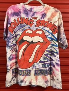 Vintage 1994 The Rolling Stones Voodoo Lounge Tour Tie Dye T-Shirt 90s Mens XL 海外 即決