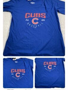 Chicago Cubs MLB V-Neck Short Sleeve Blue 2xl XXL Est 1876 shirt Chicago Cubs 海外 即決