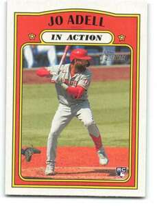 2021 TOPPS HERITAGE #188 JO ADELL IN ACTION RC ROOKIE LOS ANGELES ANGELS BASEBAL 海外 即決