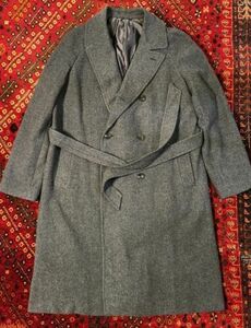 NWT $3500 CARUSO X CAMOSHITA MADE IN ITALY DOUBLE BREASTED WOOL COAT, 42 44 海外 即決