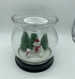 Bath and Body Works 2021 Christmas Pedestal Cloche Bear 3 Wick Candle Holder New 海外 即決