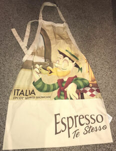 New Disney Parks EPCOT Italy Pavilion Italia Donald Duck Espresso Apron 海外 即決