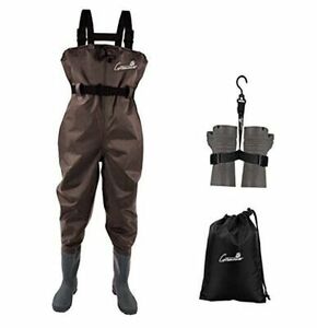 GREENWATER Fishing Chest Waders for Men Women with Boots M11/W13 Brown 海外 即決