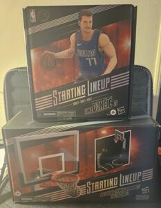 NBA Starting Lineup Basketball Backboard Goal & Luka Doncic Figure 海外 即決