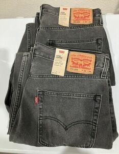 2 Pair of Levis Stay Loose Jeans Men's Faded Black Stright Leg Size 36x34 NEW 海外 即決