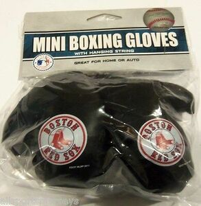 MLB Boston Red Sox 4 Inch Mini Boxing Gloves for Mirror by Fremont Die 海外 即決