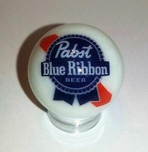 Charming Pabst Blue Ribbon 1" Glass Marble With Stand 海外 即決
