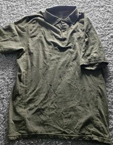 Kuhl Polo Shirt Mens L Green Wildfibre Button Up Short Sleeve 100 % Cotton Large 海外 即決