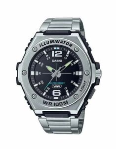 Casio MWA-100HD-1A Stainless Steel Analog Mens Watch Illuminator 100M WR MWA-100 海外 即決