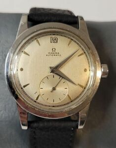 1940's Omega Bumper 2491-1 Automatic 17 Jewels Swiss Men's Watch Working Great 海外 即決