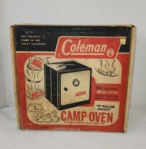 Coleman Foldable Camping Oven w/ Box & Shelf - Vintage, ca 1970, USA 海外 即決