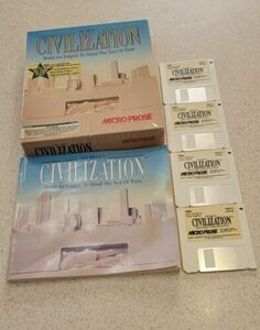 Vintage Sid Meier's Civilization (Big Box) (IBM Version) - Free Shipping 海外 即決