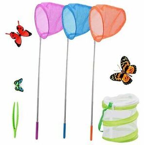 Telescopic Butterfly Nets for Kids 3 Packs, Outdoor Explorer Catching Kits 海外 即決