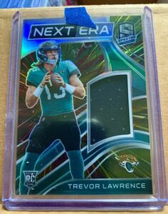 2021 Spectra Silver Prism Trevor Lawrence #/49 Authentic Patch Clean. Rare. 海外 即決