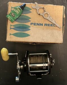 Penn Peerless Monofil No. 9 Bone Handle Baitcasting Reel Original Box 海外 即決