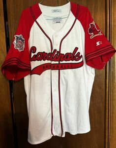 St. Louis Cardinals Starter Vintage Sewn Logos MLB Baseball Jersey 90’s SZ L 海外 即決