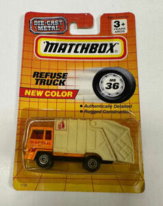 Vintage Matchbox Refuse (Garbage/Disposal) Truck Orange MB #36 (T32) 海外 即決