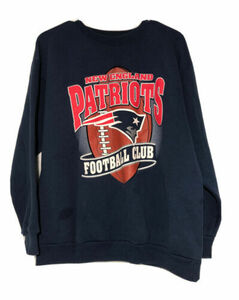 New England Patriots Sweater-Dark Blue, Vintage 90’s. Men’s Sz Med (youth 18-20) 海外 即決