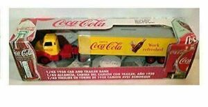 Coca Cola Truck Die Cast Bank 1950 Cab and Trailer 1999 海外 即決