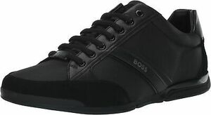 ヒューゴボス Men's Saturn Low Profile Sneakers 10, Open Black 海外 即決