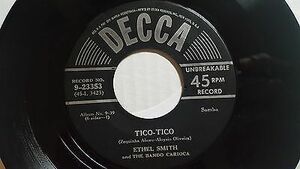 ETHEL SMITH & THE BANDO CARIOCA - Tico-Tico 1950 SAMBA ジャズ 7" EP Decca 海外 即決
