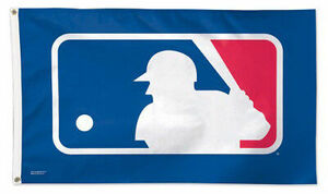 MAJOR LEAGUE BASEBALL OFFICIAL LOGO 3-by-5-foot Huge MLB Batter-Up FLAG 海外 即決