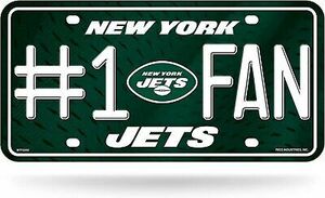 New York Jets Metal Auto Tag License Plate, #1 Fan Design, 12x6 Inch 海外 即決