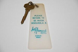 Vintage LAS HAMACAS Hotel / Motel Key & Fob - Acapulco, Mexico 海外 即決