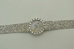 HAMILTON 768 14KT White Gold & Diamond WATCH 18 Diamonds .72 Carat T (FCO001999) 海外 即決