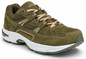 Vionic Walker Men's Plantar Fasciitis Shoe - グレー - Orthaheel Olive - 12 Medium 海外 即決