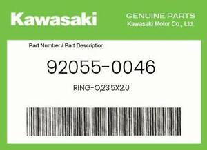 New Genuine Oem Kawasaki Ring-O,23.5X2.0 - 92055-0046 海外 即決