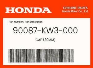 New Genuine Oem Honda Cap (30Mm) - 90087-Kw3-000 海外 即決