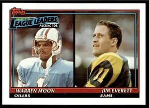 1991 Topps Warren Moon/Jim Everett Houston Oilers/Los Angeles Rams #8 海外 即決