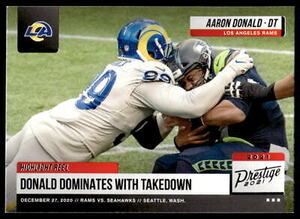 2021 Panini Prestige Highlight Reel Aaron Donald #HR-AD Los Angeles Rams 海外 即決