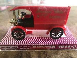 MINIALUXE AUSTIN 1911 NO. 28 SCALE 1:43 MADE IN FRANCE WITH HARD CASE DOOR OPENS 海外 即決