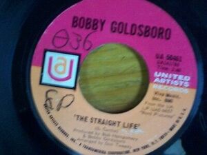 BOBBY GOLDSBORO 45 RPM "The STRAIGHT LIFE /" & "Tomorrow is Forgotton" VG cond. 海外 即決
