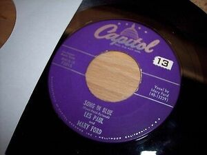 VG+ Les Paul Mary Ford Song In Blue / Someday Sweetheart 7" 45RPM w/ppr slv 海外 即決