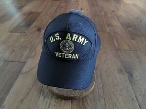 U.S MILITARY ARMY VETERAN HAT U.S MILITARY OFFICIAL BALL CAP U.S.A MADE 海外 即決