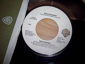 VG++ 1984 Rod Stewart Infatuation / She Won't Dance With Me 7" 45RPM w/ppr slv 海外 即決