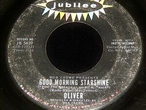 Vintage Record, OLIVER: GOOD MORNING STARSHINE, 45 rpm, 1969, Rock,Broadway,Hair 海外 即決