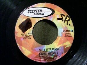 DIONNE WARWICK 45 RECORD I SAY A LITTLE PRAYER & VALLEY OF DOLLS SCEPTER SCE122 海外 即決