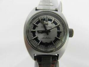 Ladies Vintage Hamilton Electronic Watch Stainless Steel for Parts or Repair 海外 即決