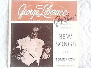 GEORGE LIBERACE NEW SONGS FOR TOMORROW LP SIGNED AUTOGRAPHED YELロウ バイナル DEMO 海外 即決