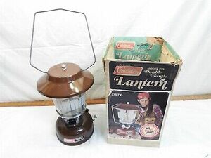 Coleman 275 710 Double Two 2 Mantle Burner Lantern Camping Lamp Light Box Brown 海外 即決