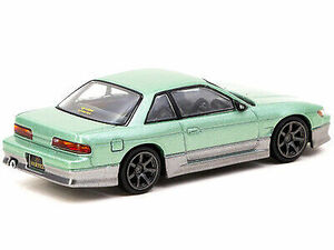 Nissan Silvia S13 VERTEX 1/64 Diecast Model Green Metallic & Gray RHD Right Hand 海外 即決