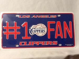 CLIPPERS #1 FAN LICENSE PLATE 海外 即決